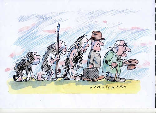Cartoon: Rentner (medium) by Jan Tomaschoff tagged altersarmut,renten,altersarmut,renten