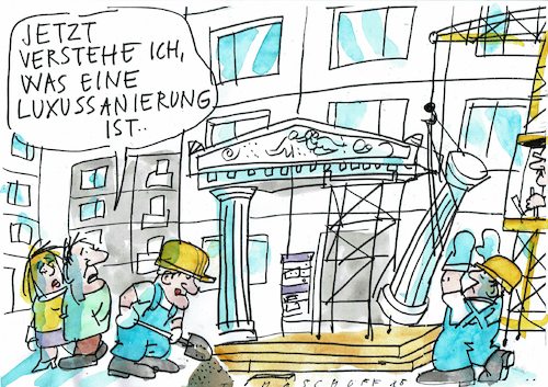 Cartoon: Sanierung (medium) by Jan Tomaschoff tagged miten,wohnen,miten,wohnen
