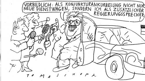 Cartoon: Schlämmer (medium) by Jan Tomaschoff tagged schlämmer,dienstwagen