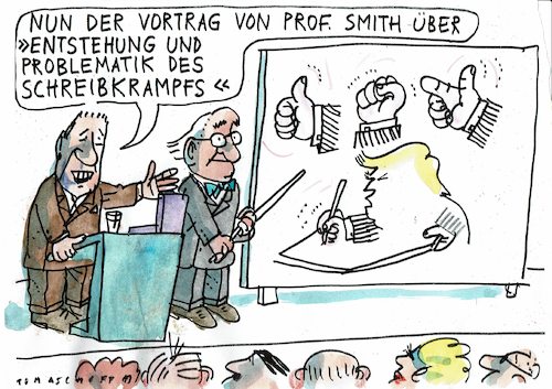 Cartoon: Schreibkrampf (medium) by Jan Tomaschoff tagged trump,schnellgesetze,trump,schnellgesetze
