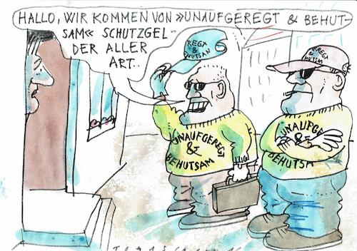 Cartoon: Schutzgeld (medium) by Jan Tomaschoff tagged kriminalität,kriminalität