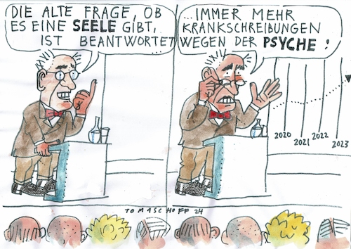 Cartoon: Seele (medium) by Jan Tomaschoff tagged seele,psyche,psychiatrie,krankschreibung,seele,psyche,psychiatrie,krankschreibung