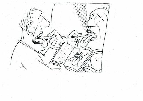 Cartoon: Selbstbehandlung (medium) by Jan Tomaschoff tagged arzt,gesundheit,selbstbehandlung,hypochondrie,arzt,gesundheit,selbstbehandlung,hypochondrie