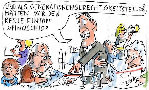Cartoon: Seniorenteller (medium) by Jan Tomaschoff tagged altersarmut,senioren,rente,altersarmut,senioren,rente