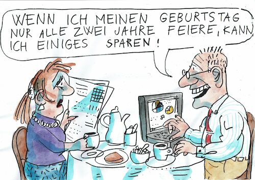 Cartoon: Sparen (medium) by Jan Tomaschoff tagged krise,geld,rezession,sparen,krise,geld,rezession,sparen