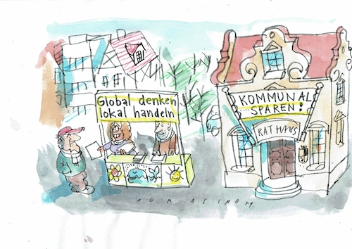 Cartoon: Sparen (medium) by Jan Tomaschoff tagged finanzen,staatsschulden,kommunen,finanzen,staatsschulden,kommunen