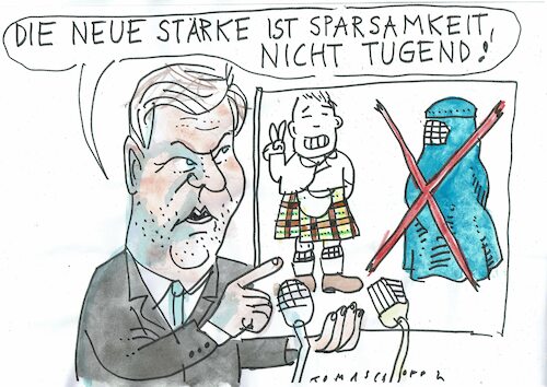 Cartoon: Sparsamkeit (medium) by Jan Tomaschoff tagged habeck,energie,sparen,habeck,energie,sparen