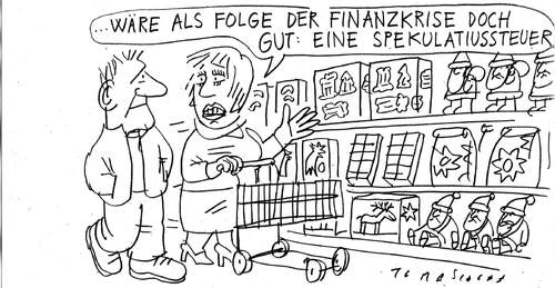 Cartoon: Spekulatius (medium) by Jan Tomaschoff tagged spekulanten,spekulationssteuer,finanzkrise,banker
