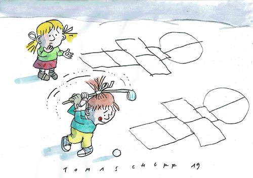 Cartoon: Spiel (medium) by Jan Tomaschoff tagged kinder,spiel,wohlstand,kinder,spiel,wohlstand