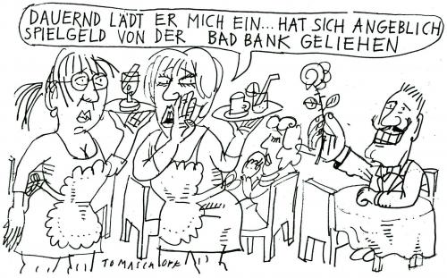 Cartoon: Spielgeld (medium) by Jan Tomaschoff tagged bad,bank,banken,crash,finanzkrise,bankenkrise,rezession,milliardenbürgschaft,rettungspaket