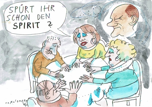 Cartoon: Spirit (medium) by Jan Tomaschoff tagged scholz,ampel,koalition,scholz,ampel,koalition