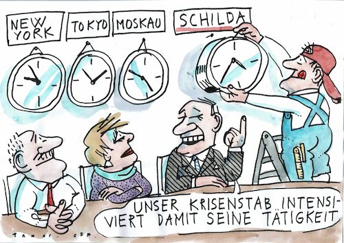 Cartoon: Stab (medium) by Jan Tomaschoff tagged krisenstab,kompetenz,krisenstab,kompetenz