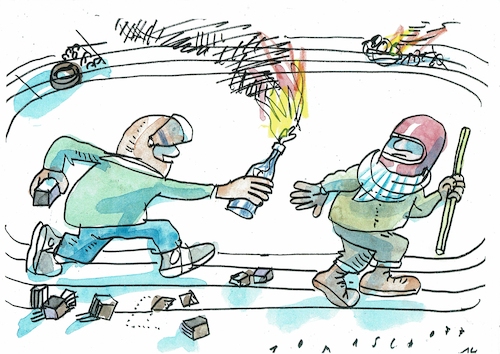 Cartoon: Staffel (medium) by Jan Tomaschoff tagged gewalt,terror,gewalt,terror