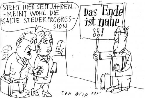 Cartoon: Steuerprogression (medium) by Jan Tomaschoff tagged steuern,steuerprogression