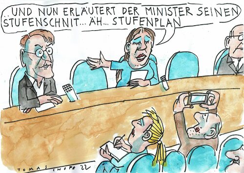 Cartoon: Stufen (medium) by Jan Tomaschoff tagged corona,politiker,lauterbach,corona,politiker,lauterbach