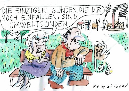 Cartoon: Sünden (medium) by Jan Tomaschoff tagged alter,ehe,sünde,alter,ehe,sünde