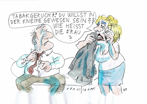 Cartoon: Tabakgeruch (medium) by Jan Tomaschoff tagged gesundheit,rauchen,verbot,gesundheit,rauchen,verbot