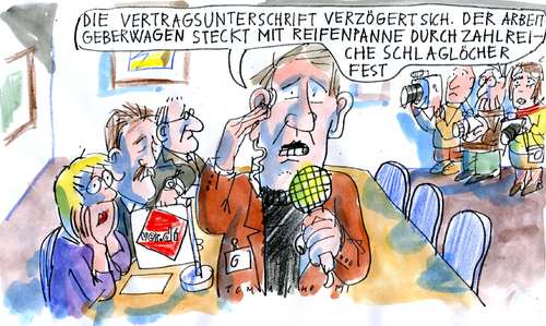 Cartoon: Tarifverhandlungen (medium) by Jan Tomaschoff tagged öffentlicher,dienst,verdi,tarifverhandlungen