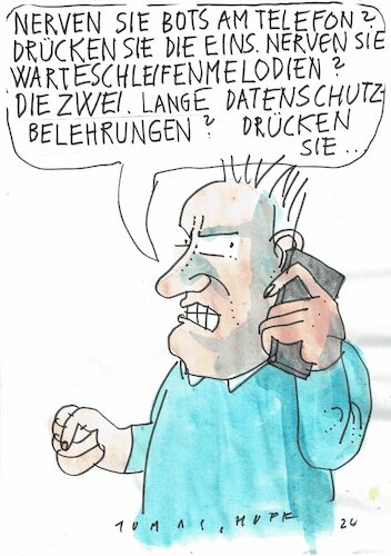 Cartoon: Tasten (medium) by Jan Tomaschoff tagged telefon,vertröstung,warteschleifen,telefon,vertröstung,warteschleifen