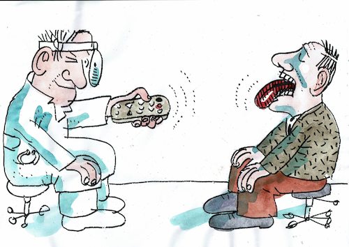 Cartoon: Telemedizin (medium) by Jan Tomaschoff tagged arzt,patient,medizin,arzt,patient,medizin