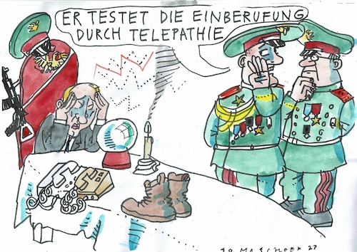 Cartoon: Telepathie (medium) by Jan Tomaschoff tagged putin,mobilisierunf,krieg,putin,mobilisierunf,krieg