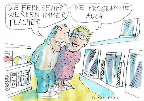 Cartoon: TV (medium) by Jan Tomaschoff tagged fernsehen,programm,fernsehen,programm