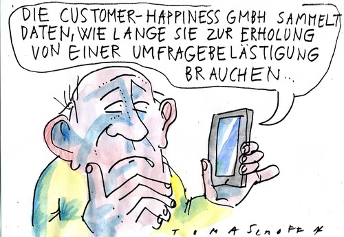 Cartoon: Umfrage (medium) by Jan Tomaschoff tagged marketing,service,marketing,service