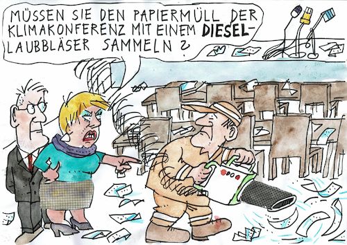Cartoon: Umweltgipfel (medium) by Jan Tomaschoff tagged umweltgipfel,papier,phrasen,umweltgipfel,papier,phrasen