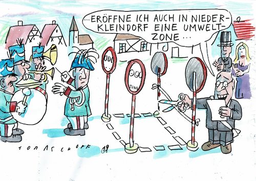 Cartoon: Umweltzone (medium) by Jan Tomaschoff tagged umwelt,ziele,umwelt,ziele