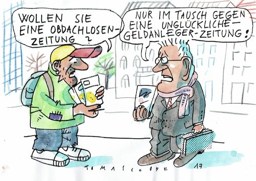 Cartoon: Ungleich (medium) by Jan Tomaschoff tagged armut,reichtum,zinsen,geldanlage,armut,reichtum,zinsen,geldanlage