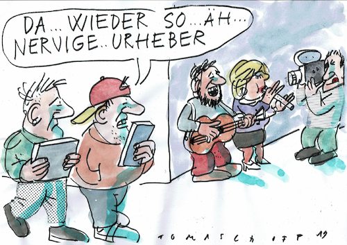 Cartoon: Urheber (medium) by Jan Tomaschoff tagged internet,urheber,uploadfilter,internet,urheber,uploadfilter