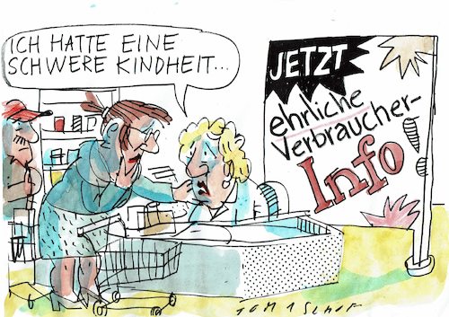 Cartoon: Verbraucherinfo (medium) by Jan Tomaschoff tagged verbraucgher,information,aufklärung,verbraucgher,information,aufklärung