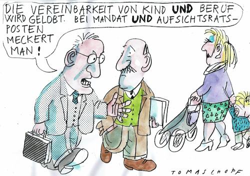 Cartoon: Vereinbarkeit (medium) by Jan Tomaschoff tagged nebenjobs,poltitiker,nebenjobs,poltitiker
