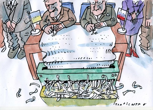 Cartoon: Verträge (medium) by Jan Tomaschoff tagged verträge,diplomatie,verträge,diplomatie
