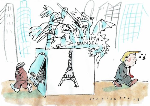 Cartoon: Verträge (medium) by Jan Tomaschoff tagged klima,trump,verträge,klima,trump,verträge