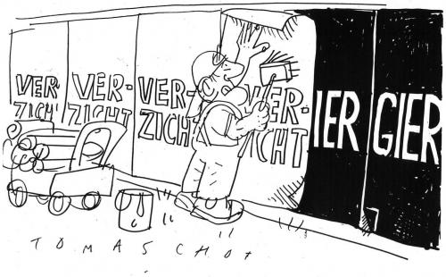 Cartoon: Verzicht (medium) by Jan Tomaschoff tagged banken,banker,rezession,wirtschaftskrise,rettungspaket,milliardenbürgschaft