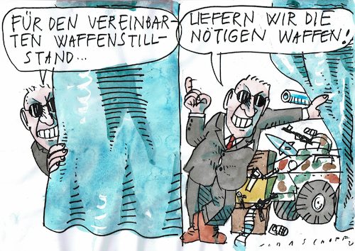Cartoon: Waffen (medium) by Jan Tomaschoff tagged kriege,geschäfte,waffen,kriege,geschäfte,waffen