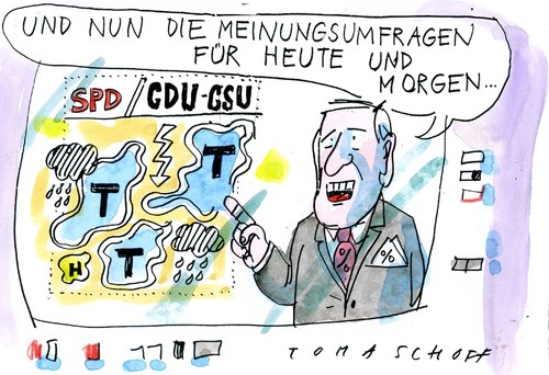 Cartoon: Wahlen (medium) by Jan Tomaschoff tagged wahlen,meinungsumfragen,wahlen,meinungsumfragen