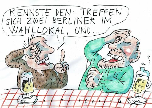 Cartoon: Wahlen (medium) by Jan Tomaschoff tagged wahlen,berlin,betrug,wahlen,berlin,betrug