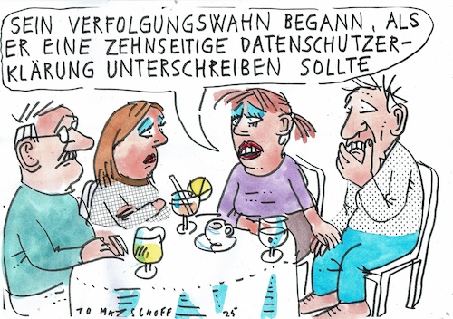 Cartoon: Wahn (medium) by Jan Tomaschoff tagged gesundheit,psyche,verfolgungswahn,datenschutz,gesundheit,psyche,verfolgungswahn,datenschutz