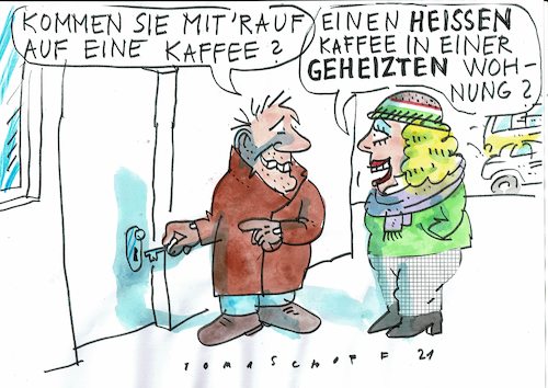 Cartoon: warm (medium) by Jan Tomaschoff tagged winter,heizung,energiekosten,winter,heizung,energiekosten