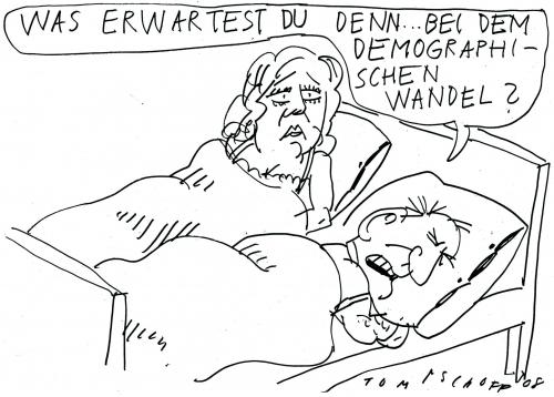 Cartoon: Was erwartest du? (medium) by Jan Tomaschoff tagged demografischer,wandel,geburtenrate,bevölkerungsentwicklung