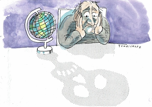 Cartoon: Weltlage (medium) by Jan Tomaschoff tagged krisen,kriege,krisen,kriege