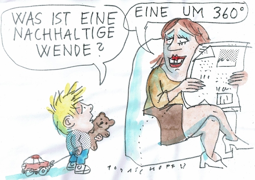 Cartoon: Wende (medium) by Jan Tomaschoff tagged wende,phrasen,wende,phrasen