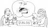 Cartoon: Dialog (small) by Jan Tomaschoff tagged religionen,kulturen,dialog