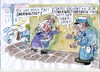 Cartoon: friedlich (small) by Jan Tomaschoff tagged migration,angst,kriminalität,toleranz