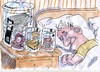Cartoon: Gute Nacht (small) by Jan Tomaschoff tagged gebiss,zahnersatz,zähe,rentner,rentenempfänger,senioren,job,arbeit,chlafen