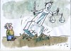 Cartoon: Justiz 2 (small) by Jan Tomaschoff tagged gerechtigkeit,unerschütterlich