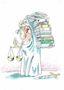 Cartoon: Justiz (small) by Jan Tomaschoff tagged bürokratie,justiz,überlastung