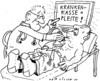 Cartoon: Krankenkasse Pleite (small) by Jan Tomaschoff tagged krankenkasse,kassenpatient,gesundheit,pleite,schulden,arzt,patient